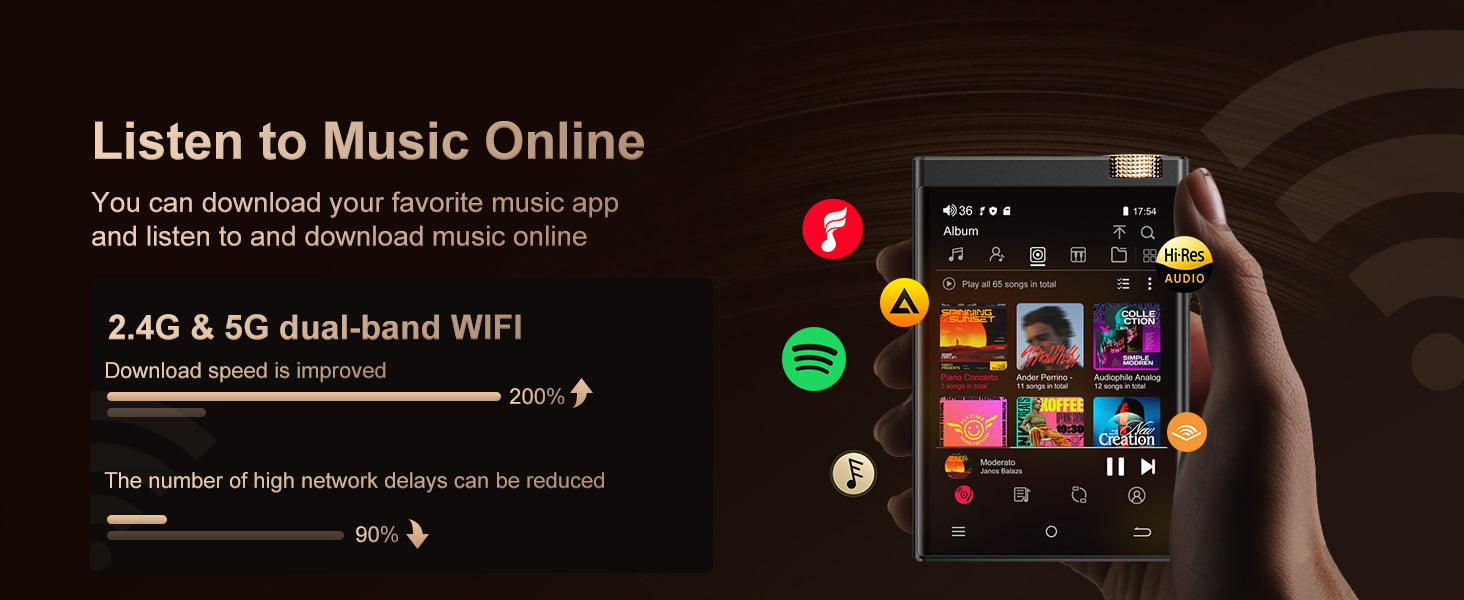 Oilsky high-resolution mp3 player with bluetooth