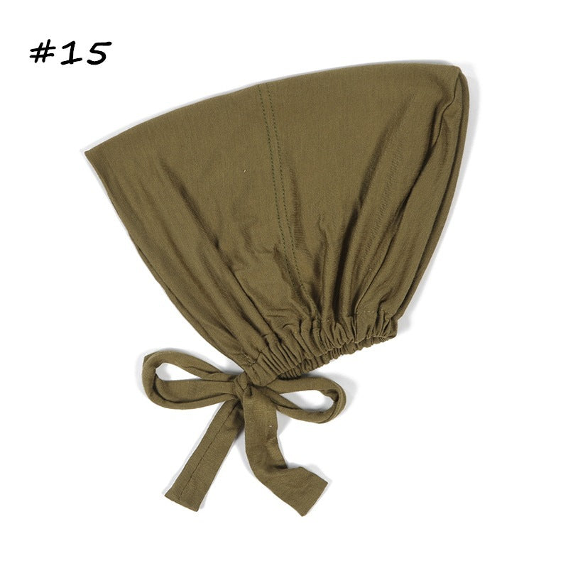 Green baby bonnet sleek lightweight hijab for daily wear