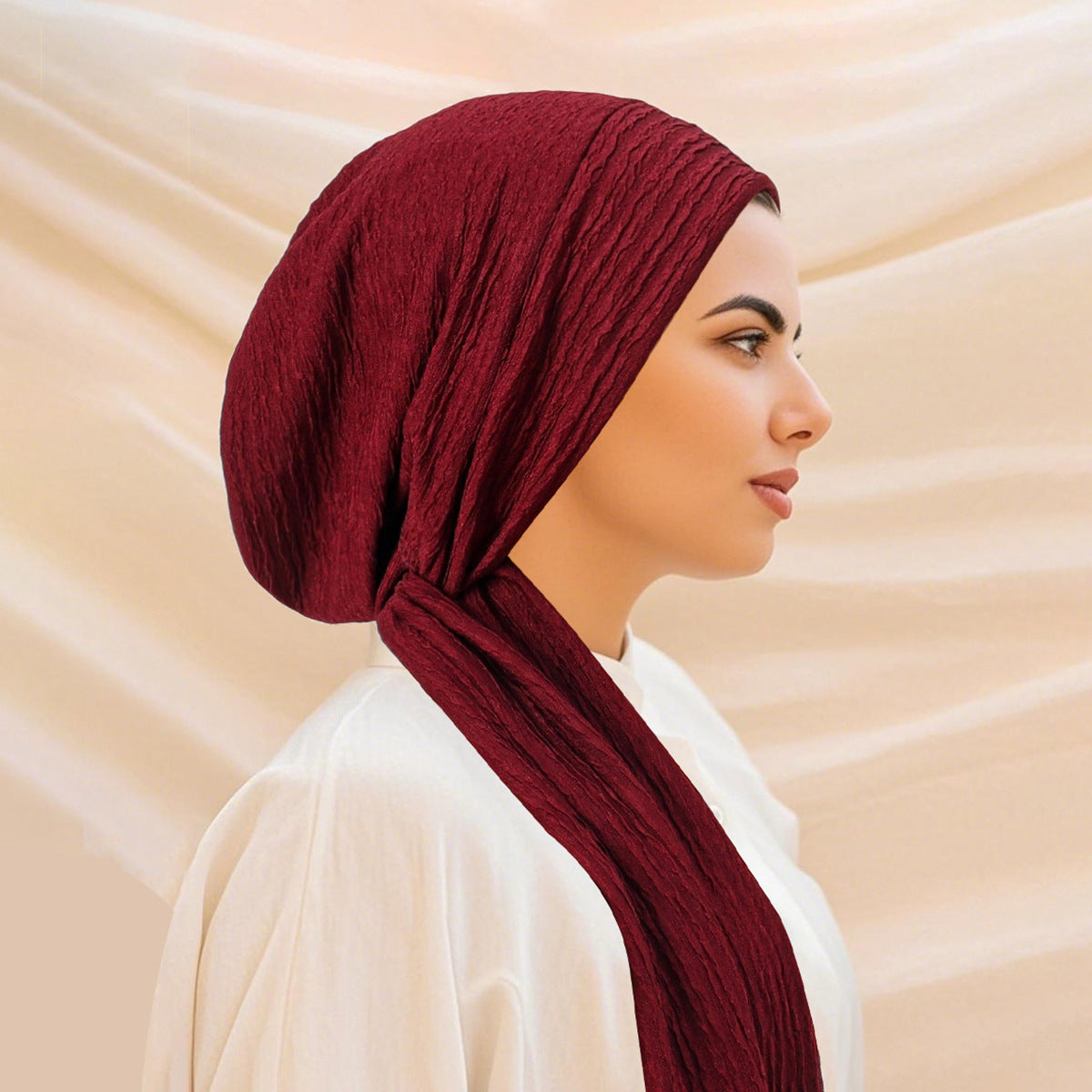 Modern All-Season Hijab Scarf in Soft Polyester