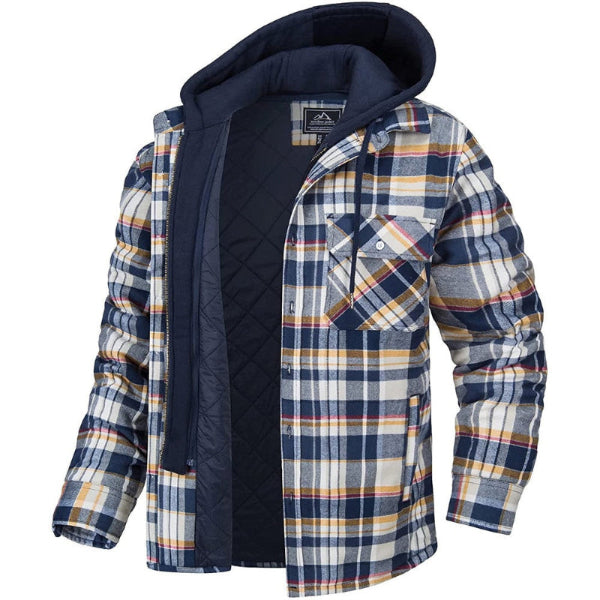 Thick padded men’s zip-up jacket